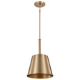 NUVO Lighting 60-7939 Alexis 1-Light Small Pendant, Burnished Brass and Gold Finish