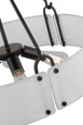 NUVO Lighting 60-7692 Halter, 4-Light Pendant, Medium Base, 60W, Matte Black Finish, White Fabric Shade