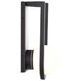NUVO Lighting 62-1619 Cradle, 6W LED, Medium Wall Lantern, Matte Black with White Opal Glass