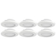 NUVO Lighting 62-1590 4in, LED Surface Mount Fixture, 5000K, 6 Unit Contractor Pack, White