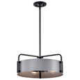 NUVO Lighting 60-7853 Altos 4-Light Medium Pendant, Gray and Matte Black Finish