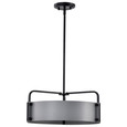 NUVO Lighting 60-7853 Altos 4-Light Medium Pendant, Gray and Matte Black Finish