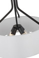 NUVO Lighting 60-7669 Livingston, 4-Light Pendant, Medium Base, 60W, Matte Black Finish, White Linen Fabric Shade