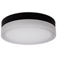 NUVO Lighting 62-569 Pi, 11in LED Flush Mount, Black Finish, Frosted Etched Glass, CCT Selectable, 120V