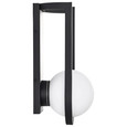 NUVO Lighting 62-1620 Cradle, 6W LED, Large Wall Lantern, Matte Black with White Opal Glass