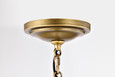 NUVO Lighting 60-7908 Lafayette 3 Light Pendant, 18in, Matte Black Finish with Natural Brass Accents and White Opal Glass