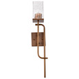 NUVO Lighting 60-7749 Terrace 1-Light Wall Sconce, Natural Brass Finish, Crackel Glass