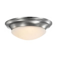 NUVO Lighting 62-1563 19W, 11in, LED Twist & Lock Flush Mount Fixture, Dimmable, Brushed Nickel, Frosted Glass
