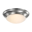 NUVO Lighting 62-1563 19W, 11in, LED Twist & Lock Flush Mount Fixture, Dimmable, Brushed Nickel, Frosted Glass