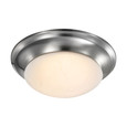 NUVO Lighting 62-1563 19W, 11in, LED Twist & Lock Flush Mount Fixture, Dimmable, Brushed Nickel, Frosted Glass