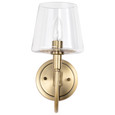 NUVO Lighting 60-7881 Brookside 1-Light Sconce, Vintage Brass Finish, Clear Glass
