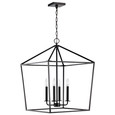 NUVO Lighting 60-7942 Emma 4-Light Large Pendant, Matte Black Finish