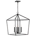 NUVO Lighting 60-7942 Emma 4-Light Large Pendant, Matte Black Finish