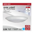 NUVO Lighting 62-1815 9.5W, 10in LED Disk Light, White Finish, CCT Selectable