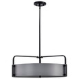 NUVO Lighting 60-7854 Altos 5-Light Large Pendant, Gray and Matte Black Finish