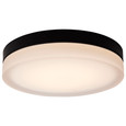 NUVO Lighting 62-570 Pi, 14in LED Flush Mount, Black Finish, Frosted Etched Glass, CCT Selectable, 120V