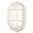 NUVO Lighting NUV-62-1390 LED Oval Bulk Head Fixture - White Finish with White Glass