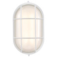 NUVO Lighting NUV-62-1390 LED Oval Bulk Head Fixture - White Finish with White Glass