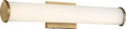 NUVO Lighting 62-1592 Lena, LED Vanity, Brushed Brass with Striped Lens