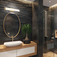 NUVO Lighting 62-1592 Lena, LED Vanity, Brushed Brass with Striped Lens