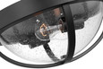 NUVO Lighting 60-7672 Lincoln, 2 Light Large Flush Mount, Medium Base, 60W, Matte Black Finish, Clear Seeded Glass