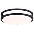 NUVO Lighting 62-1736 Glamour LED 14in, Flush Mount Fixture, Black Finish, CCT Selectable 3K/4K/5K