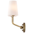 NUVO Lighting 60-7882 Cordello 2 Light Sconce, Vintage Brass Finish, Etched White Opal Glass