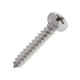 Metallics JSTSP36 1/4 x 1 in. Pan Head Phillips Tapping Screws - 18-8 Stainless - 100qty