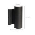 NUVO Lighting 62-1142R1 2 Light, LED Small Up and Down Sconce Fixture, Black Finish, 10W, 120/277V