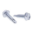 Metallics JTEKD65 6 x 1-1/2 in. 1/4 Indented Hex Head Self-Drilling & Tapping Screws with Washer - #2 Drill Point - Steel Zinc - 100qty