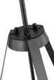 NUVO Lighting 60-7697 Brewster, 3 Light Pendant, Black Finish, White Metal Shade