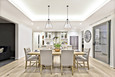 NUVO Lighting 60-7697 Brewster, 3 Light Pendant, Black Finish, White Metal Shade