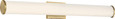 NUVO Lighting 62-1593 Lena, LED Vanity, Brushed Brass with Striped Lens