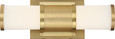 NUVO Lighting 62-1601 Caper, LED Vanity, Brushed Brass with Frosted Lens