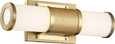 NUVO Lighting 62-1601 Caper, LED Vanity, Brushed Brass with Frosted Lens