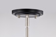 NUVO Lighting 60-7913 Admiral 1-Light Pendant, 10in, Matte Black and Brushed Nickel Finish, White Opal Glass