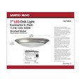NUVO Lighting 62-1663 7in, LED Disk Light, 5000K, 6 Unit Contractor Pack, Brushed Nickel Finish