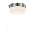 NUVO Lighting 62-1566 12W, 8in, LED Flush Mount Fixture with Pull Chain, Brushed Nickel with Frosted Glass