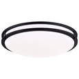 NUVO Lighting 62-1738 Glamour LED 24in, Flush Mount Fixture, Black Finish, CCT Selectable 3K/4K/5K