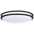 NUVO Lighting 62-1738 Glamour LED 24in, Flush Mount Fixture, Black Finish, CCT Selectable 3K/4K/5K