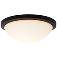 NUVO Lighting 62-1943 Button, 13in LED Flush Mount Fixture, Matte Black Finish, CCT Selectable, 120V