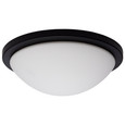 NUVO Lighting 62-1943 Button, 13in LED Flush Mount Fixture, Matte Black Finish, CCT Selectable, 120V