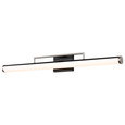 NUVO Lighting 62-659 Solano LED Large Vanity, Black and Brushed Nickel Finish, White Acrylic Lens