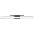 NUVO Lighting 62-659 Solano LED Large Vanity, Black and Brushed Nickel Finish, White Acrylic Lens