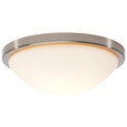NUVO Lighting 62-1842 Button, 11in LED Flush Mount Fixture, Brushed Nickel Finish, CCT Selectable, 120V