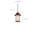 NUVO Lighting 62-635 Bethany, LED Outdoor Hanging with Satin White Glass