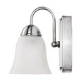 NUVO Lighting 62-1567 8W, LED 1-Light Vanity Fixture, 3000K, Brushed Nickel with Alabaster Glass