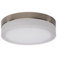 NUVO Lighting 62-558 Pi, 9in LED Flush Mount, Brushed Nickel Finish, Frosted Etched Glass, CCT Selectable, 120V