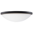 NUVO Lighting 62-1944 Button, 17in LED Flush Mount Fixture, Matte Black Finish, CCT Selectable, 120V