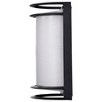 NUVO Lighting 62-1394 LED Rectangular Bulk Head Fixture, Black Finish with White Glass